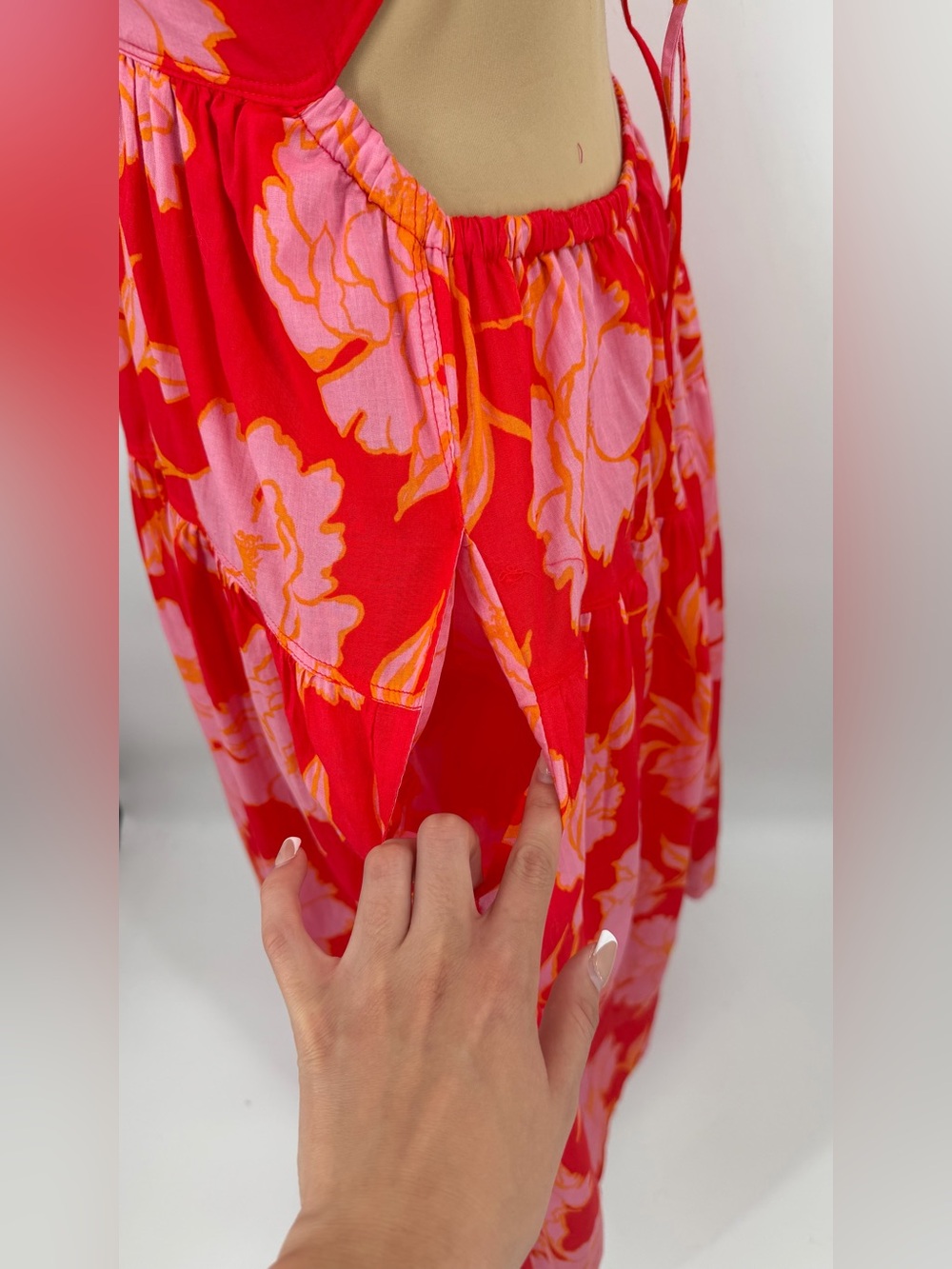 Vici Red & Pink Floral Maxi Dress - Picture 9 of 13
